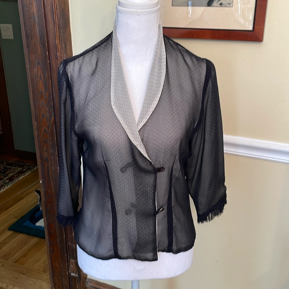 Marla Duran reversible sheer blouse